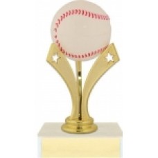 6" Tri Star Baseball Trophy